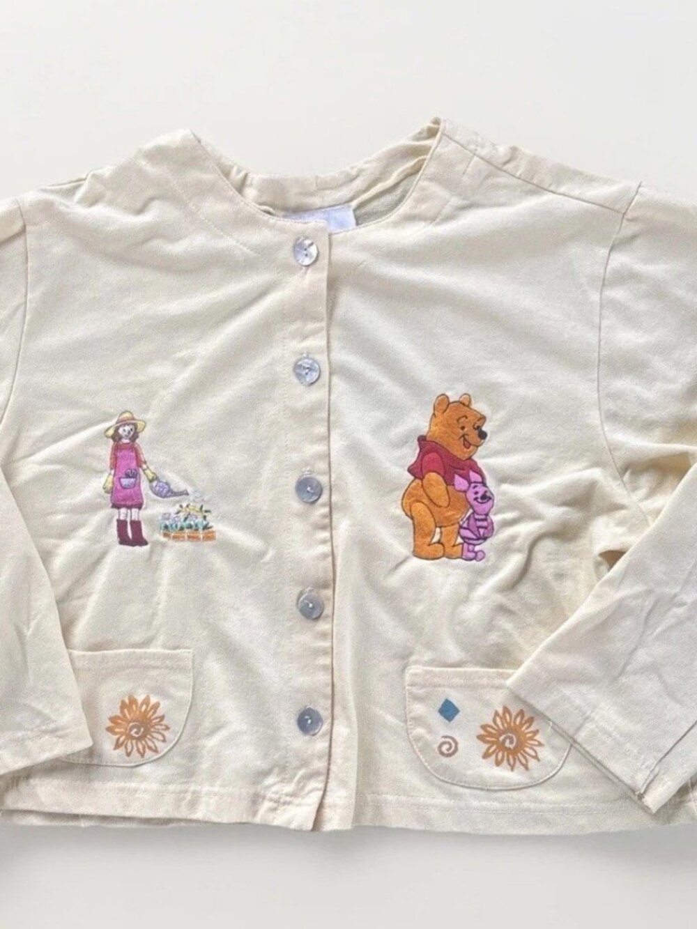 Vintage Dani Michaels Button Down Winnie the Pooh, Piglet Eyore, Rabbit Medium